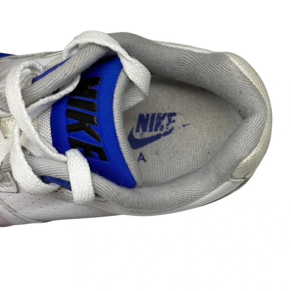 Nike Air Men White Blue Leather Athletic‎ Training Sneakers Shoes Size 7 US